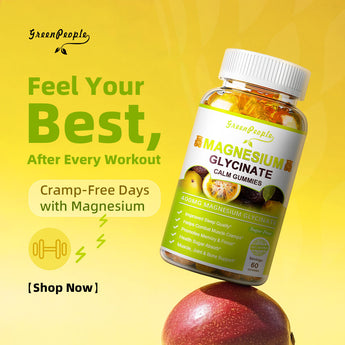 GREENPEOPLE Passion Fruit Flavor Magnesium Glycinate Gummies