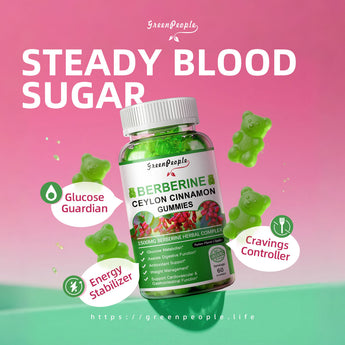 GreenPeople Berberine Ceylon Cinnamon Gummies Apple Flavor