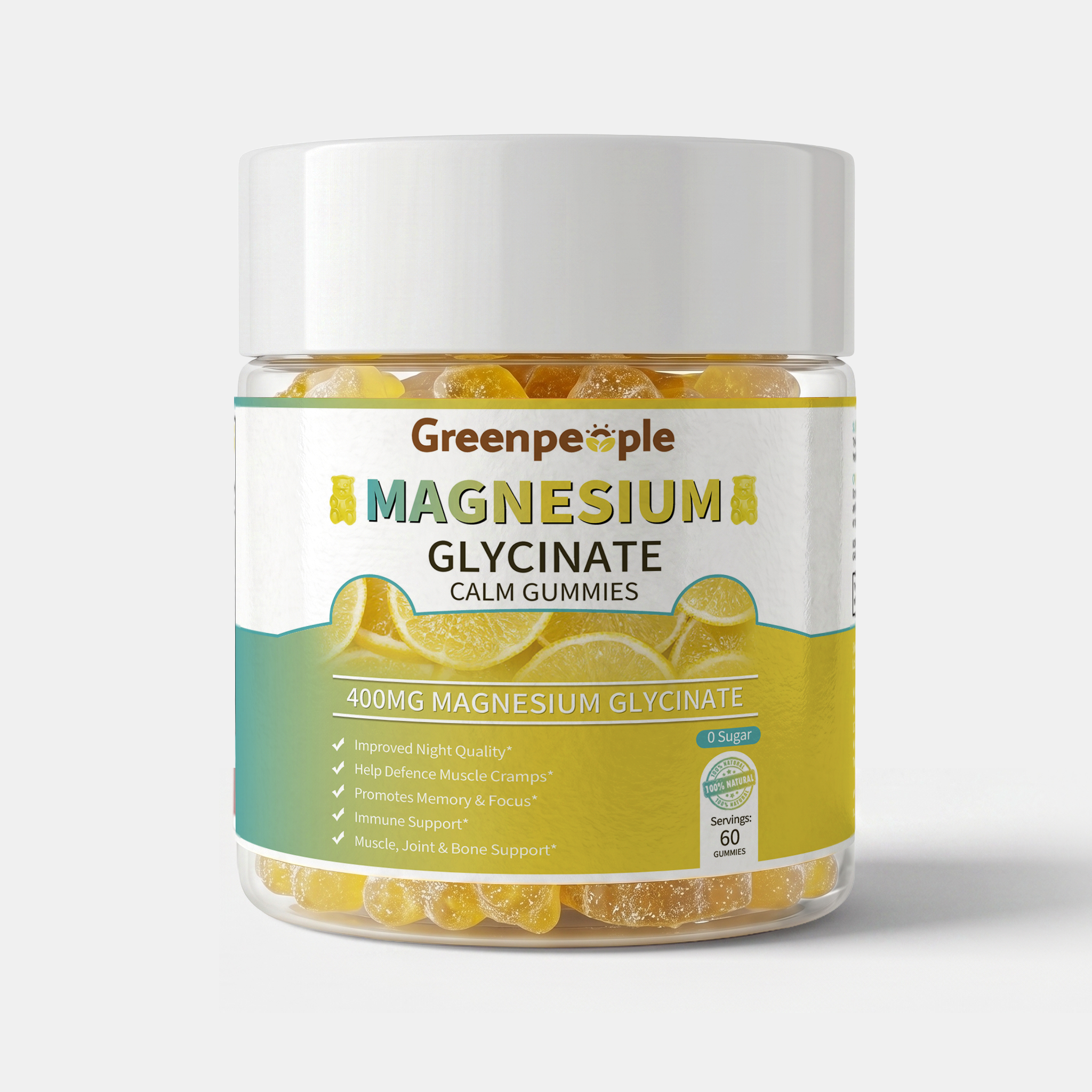 Magnesium Glycinate 400mg Gummies  | 60 Count