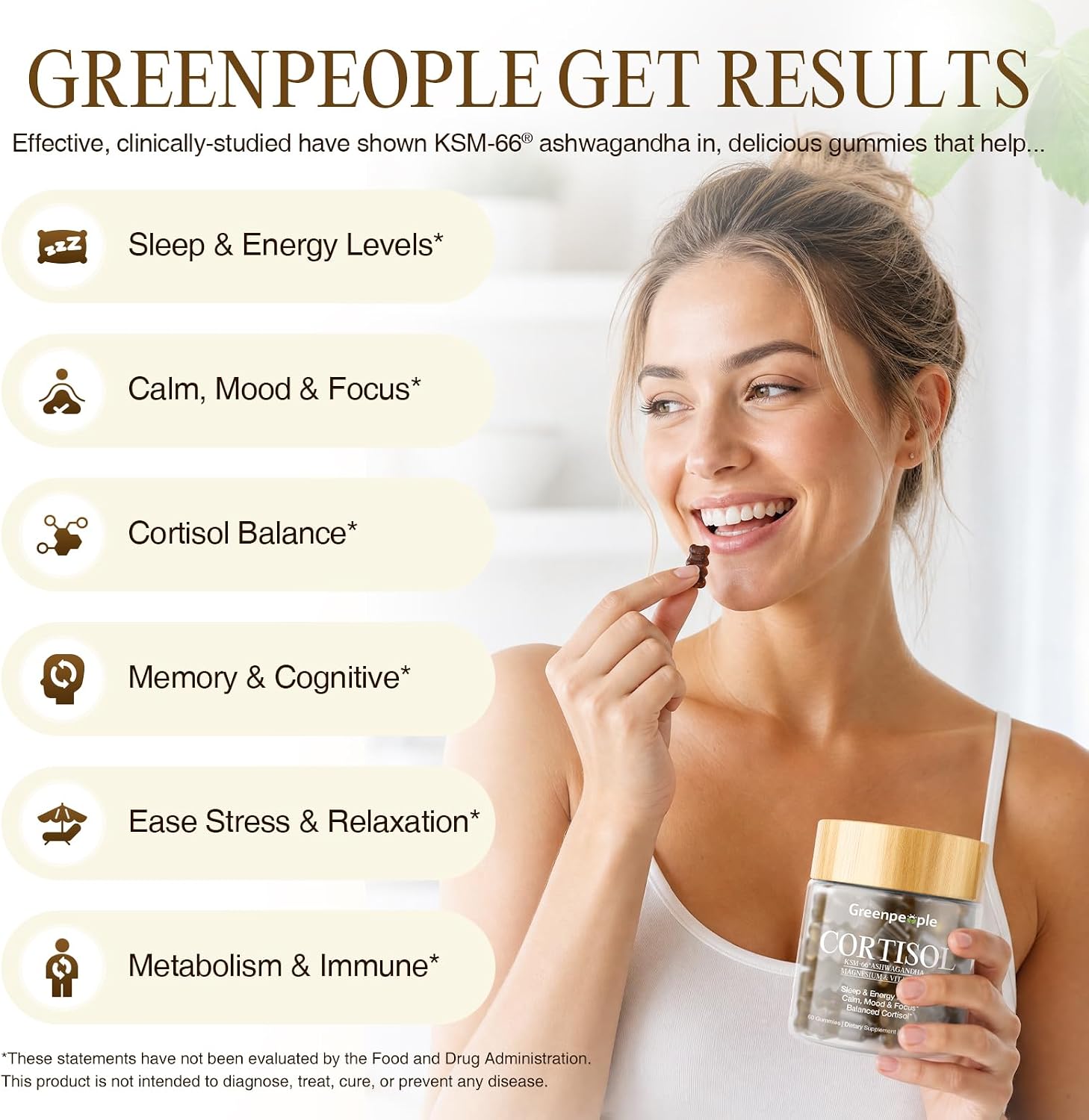 Cortisol Balance Sleep Gummies | Precise Night Recovery (60 Count)
