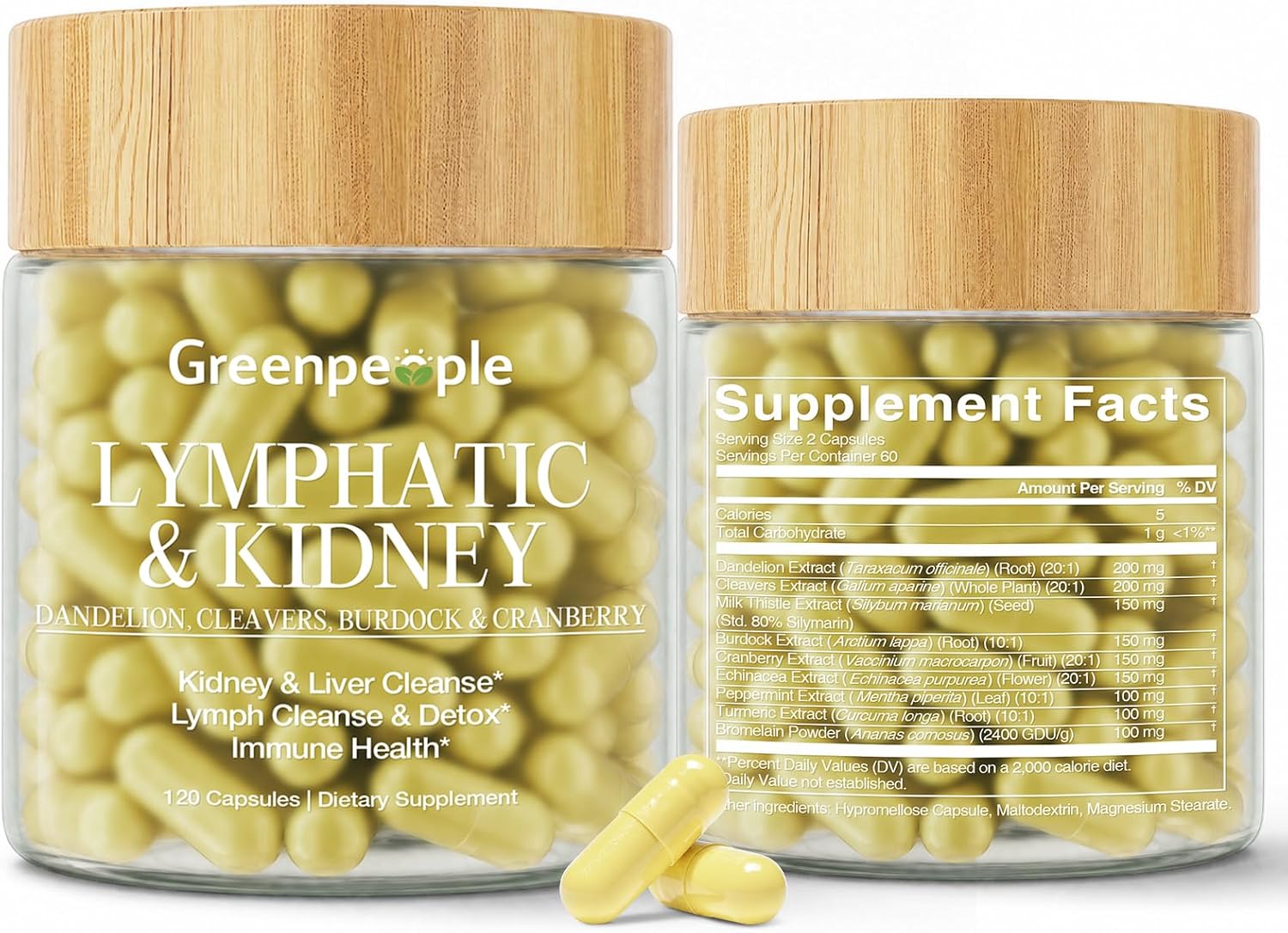 Lymphatic Drainage & Kidney Detox Capsules |  Systemic Flush (240 Counts)