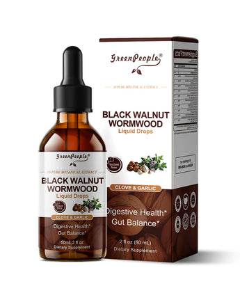 GreenPeople Black Walnut & Wormwood Tincture with Oregano, Garlic & Berberine – Liposomal Herbal Drops for Digestive Cleanse & Gut Balance (98% Absorption)