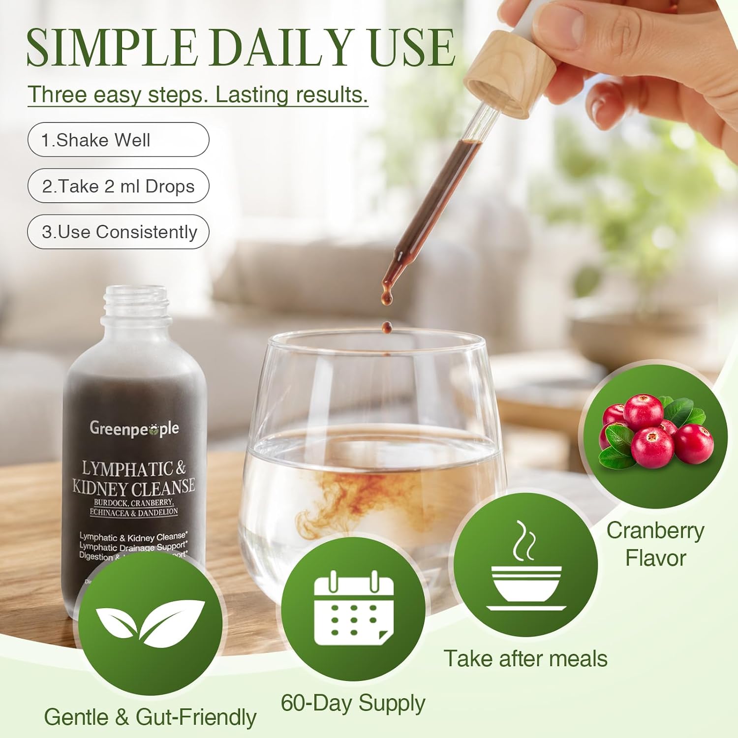 Lymphatic Drainage & Kidney Cleanse Detox Drops | 4 fl oz (120 mL)