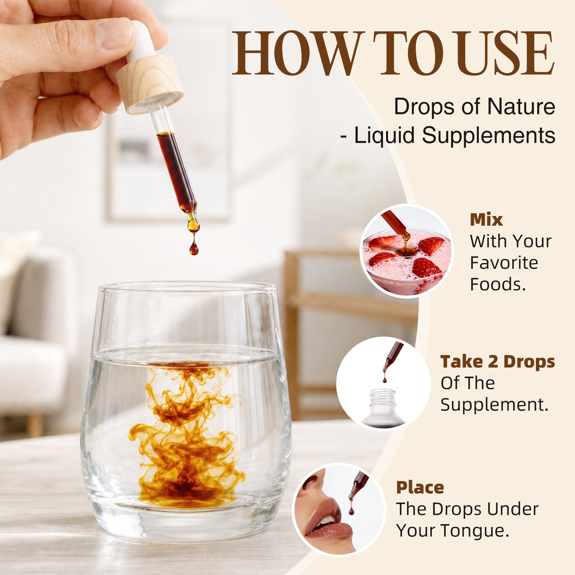 GreenPeople 24-in-1 saffron extract drops in a 2 fl oz bottle, showing a dropper with saffron liquid and fresh saffron threads.