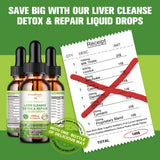 GreenPeople 16-in-1 Liver Support Liquid Drops with Milk Thistle seed extract in a 2 fl oz bottle, promoting liver cleanse and health.