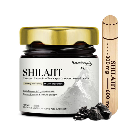 GREENPEOPLE Himalayan Shilajit Resin with 89 Trace Minerals & Fulvic Acid for Men & Women 600mg