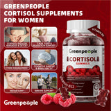GreenPeople Cortisol Supplements for Women | Cortisol Support Gummies | 14-in-1 Fast Absorption Formula | Sleep & Energy Support | 120CT - GreenPeople