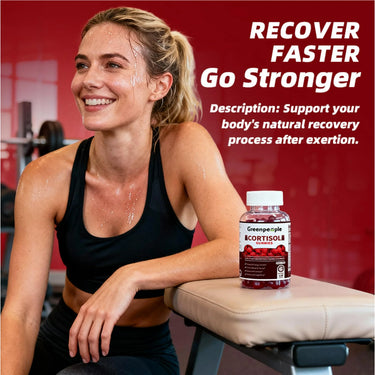 GreenPeople Cortisol Supplements for Women | Cortisol Support Gummies | 14-in-1 Fast Absorption Formula | Sleep & Energy Support | 120CT - GreenPeople