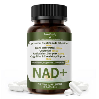 NAD+ Supplement Vegan Capsules with Resveratrol – 20-in-1 Liposomal Nicotinamide Riboside Formula for Cellular Repair, Energy & Anti-Aging