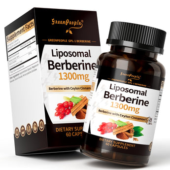 Liposomal Berberine HCl 1300mg Supplement – GreenPeople – 60 Capsules
