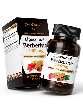 Liposomal Berberine HCl 1300mg Supplement – GreenPeople – 60 Capsules

