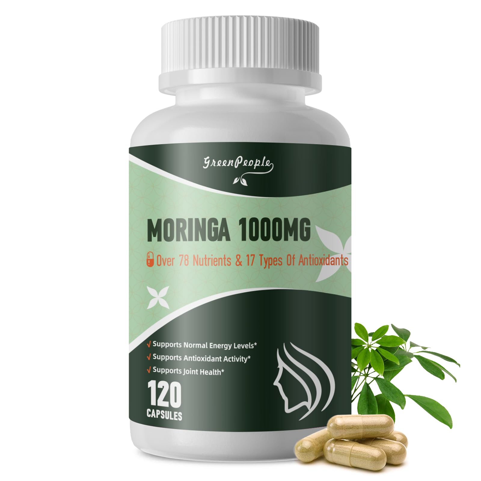 Liposomal Moringa Capsules 1500mg – 98% Absorption Superfood Supplement | Immune, Gut, Energy, Skin Support – 120 Vegan Capsules, Non-GMO - GreenPeople