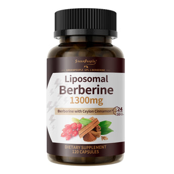 GreenPeople Liposomal Berberine 1300mg Supplement – 120 Vegan Capsules
