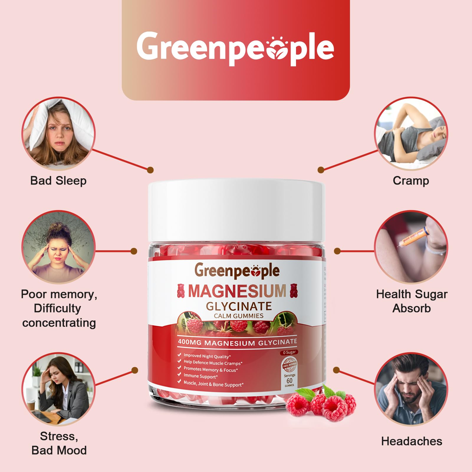 Magnesium Glycinate Gummies for deep, restful sleep and natural calm support