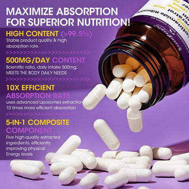 Key ingredients: Nicotinamide Riboside, Resveratrol, Quercetin, Black Pepper Extract
