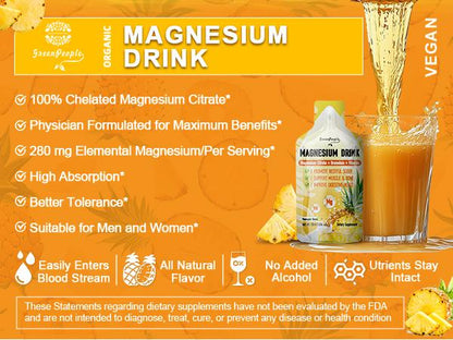 7-in-1 Magnesium Citrate Liquid, Magnesium Citrate Supplements Drink with 280mg Magnesium, Zinc, Bromelain, Vitamin C D3 B6, Muscle & Sleep Support for Kids & Adult, 1 fl.Oz (10Pcs)