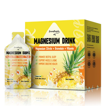 7-in-1 Magnesium Citrate Liquid, Magnesium Citrate Supplements Drink with 280mg Magnesium, Zinc, Bromelain, Vitamin C D3 B6, Muscle & Sleep Support for Kids & Adult, 1 fl.Oz (10Pcs)