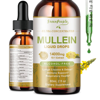 GreenPeople Mullein Leaf Extract Liquid Drops Supplement