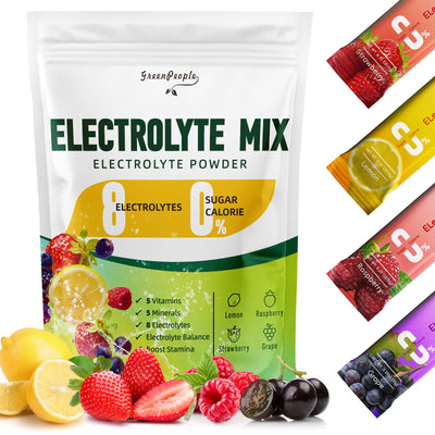 Electrolyte Powder Mix Variety Fruit Flavors Vitamins & Minerals Supplement 16 Sticks