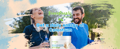 GreenPeople Bovine Colostrum Tablets Chewable Colostrum Supplement 2000mg per Serving for Immune Support