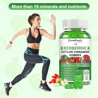 GreenPeople Berberine Ceylon Cinnamon Gummies Apple Flavor