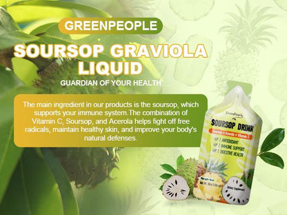 GreenPeople Soursop & Acerola Liquid Supplement Vitamin C Drink 10 Packets